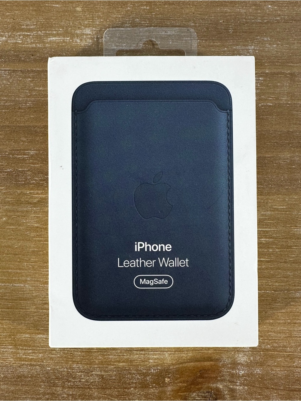 iPhone MagSafe leather wallet- Baltic Blue